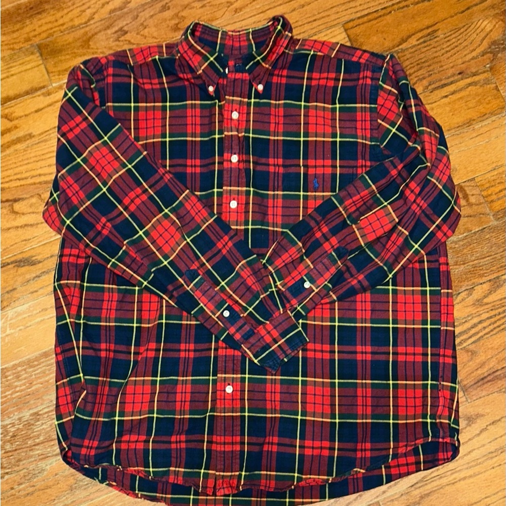 Ralph Lauren Plaid Red and Blue Men's Shirt-XXL/1XB